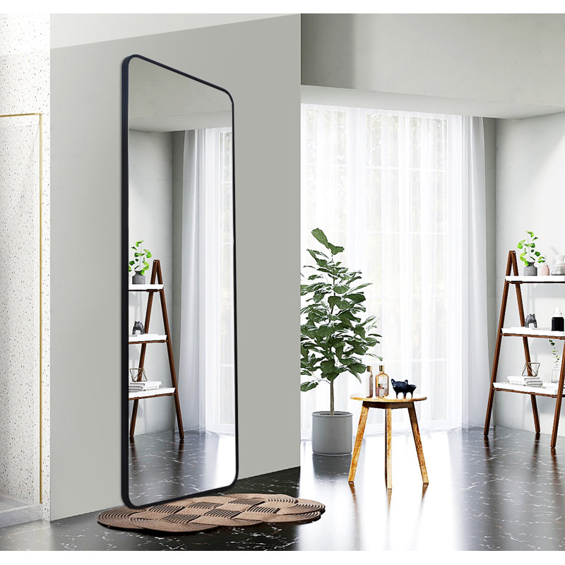Metal Flat Mirror, Matte Black