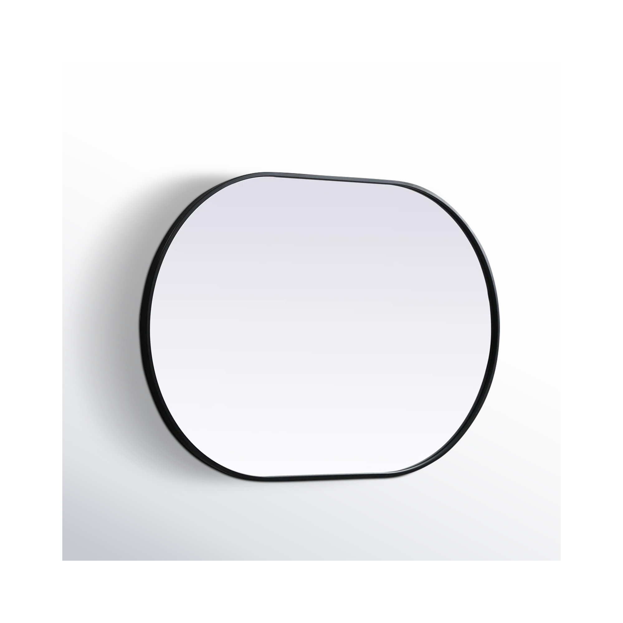 Sabine Metal Pill Wall Mirror, Black, 40" x 27"