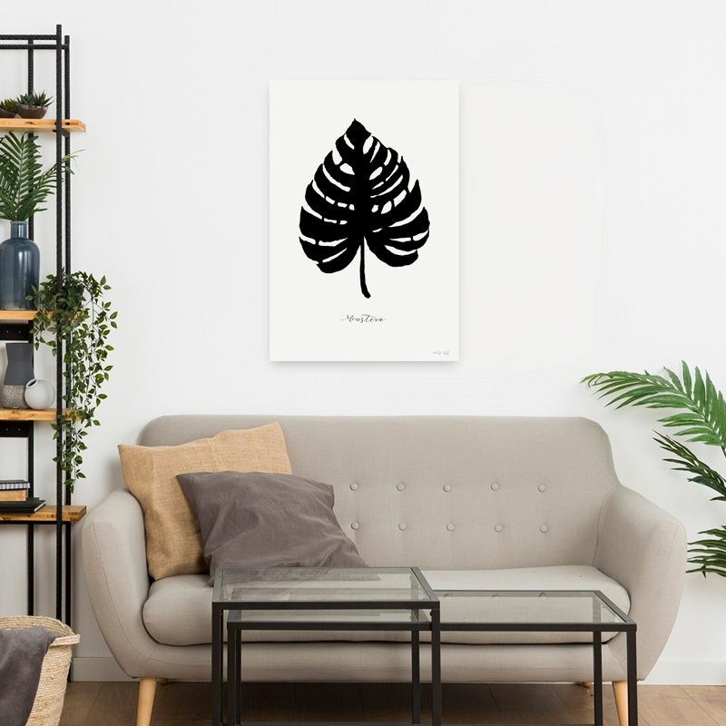 Palmier ébène II, art côtier abstrait, H 24 po x l 16 po