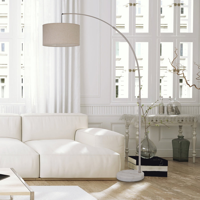 Lampe sur pied en arche 81", Blanc