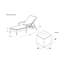 Ensemble de chaise longue inclinable avec coussin et table Ballu-30896513