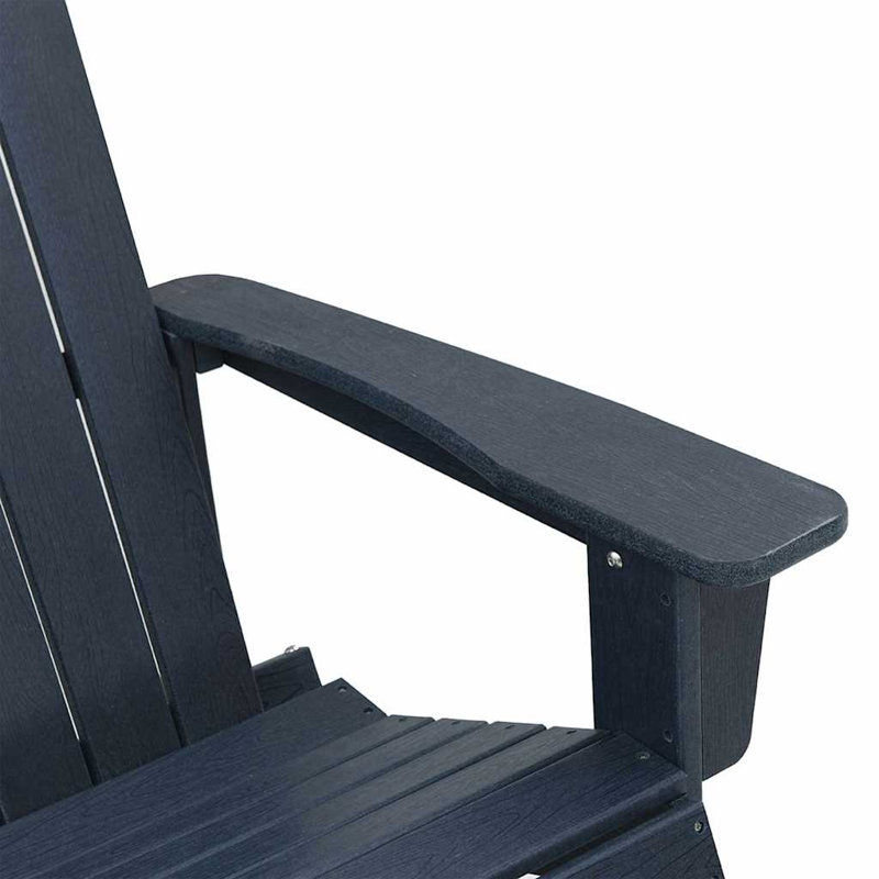 Garden Lounge Set HDPE Outdoor Furniture Patio Terrace Rocking Seating, Navy Blue