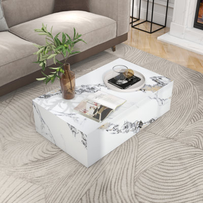 Grande table basse en bois aggloméré texturé Modern