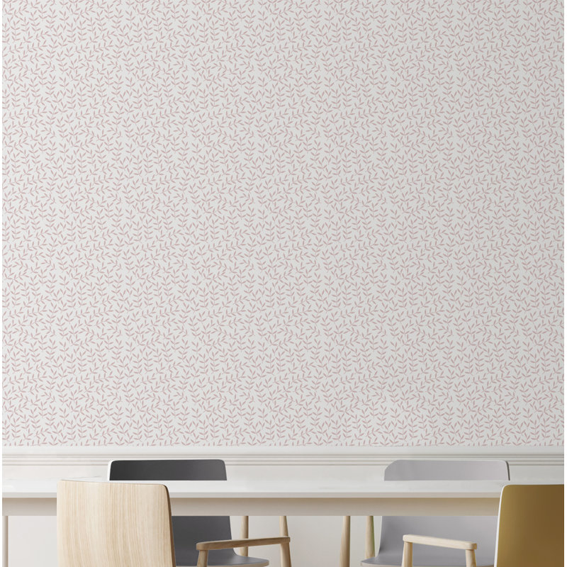 Panneau de papier peint adhésif Nykisha, Rose, l 24 po x L 96 po