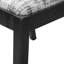 Cet ensemble de cuisine moderne de 9 pièces comprend une table en bois avec plateau et 8 chaises empilables avec un tissu en polyester à motif blanc et gris - noir brossé-1493130730