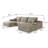 Boneless 107" L-Shaped Sofa With Ottoman