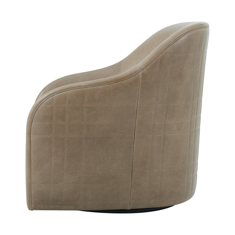 Seated Swivel Armchair, Beige