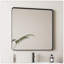 Miroir mural, miroir carré, cadre en métal, miroir de coiffeuse carré, pour salle de bain, salon, chambre