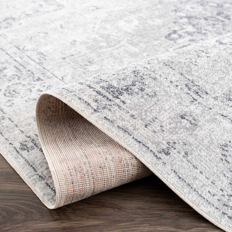 Tapis oriental en polyester tissé à la machine Brookdene, Rectangle 5 pi 3 po x 7 pi
