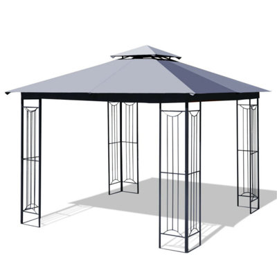 Pavillon de jardin robuste de 10 pi L 10 pi. Pavillon de jardin en acier