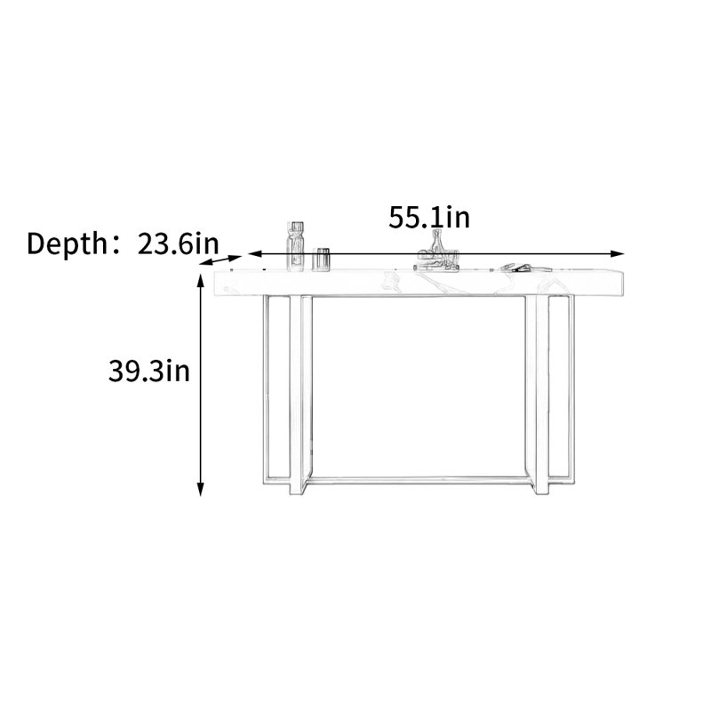 Guadeloupe, 39.30" H x 55.10" W x 23.60" D