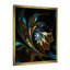 Fleur noire dorée moderne - art mural fleur fractale, impression avec fleur noire-116164185-33309511-18266809