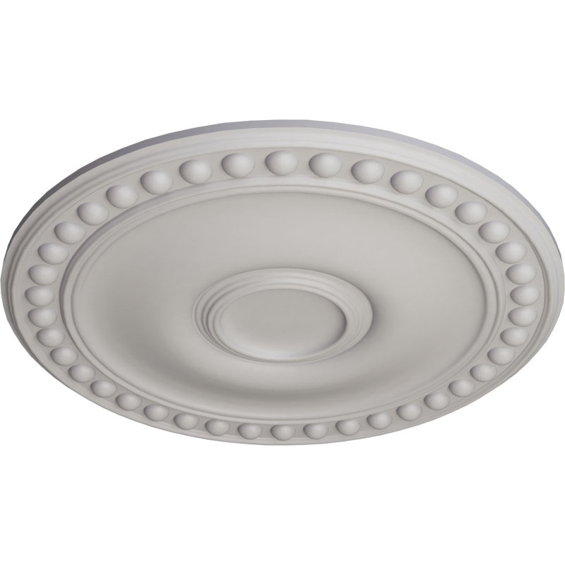 Endurathane Granada Ceiling Medallion, 19"OD x 1 1/2"P (Fits Canopies up to 7 1/8"), Hand-Painted Iridescent Gold Finish