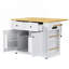 Îlot de cuisine avec 5 tablettes latérales de rangement-1879114030