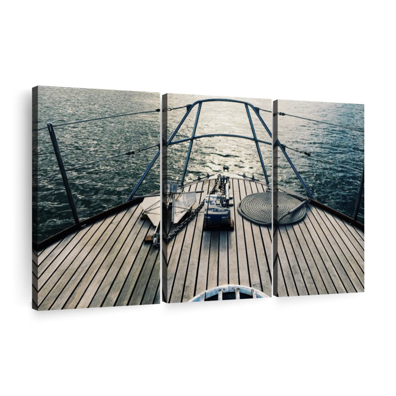 Nautique «Impression sur toile de bateau à voile Torquay» sur, H 74 po x l 48 po