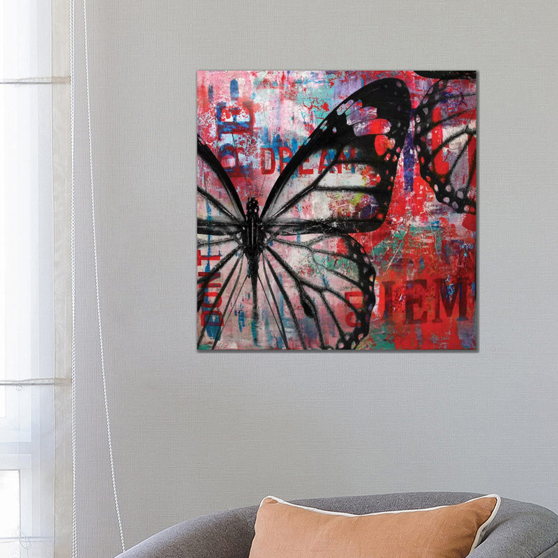 Butterfly IV by Micha Baker - Wrapped Canvas Painting, 66.04 cm H x 66.04 cm W x 3.175 cm D