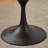 Nut-brown Round Solid Wood Dining Table-Negotiation table-985613914