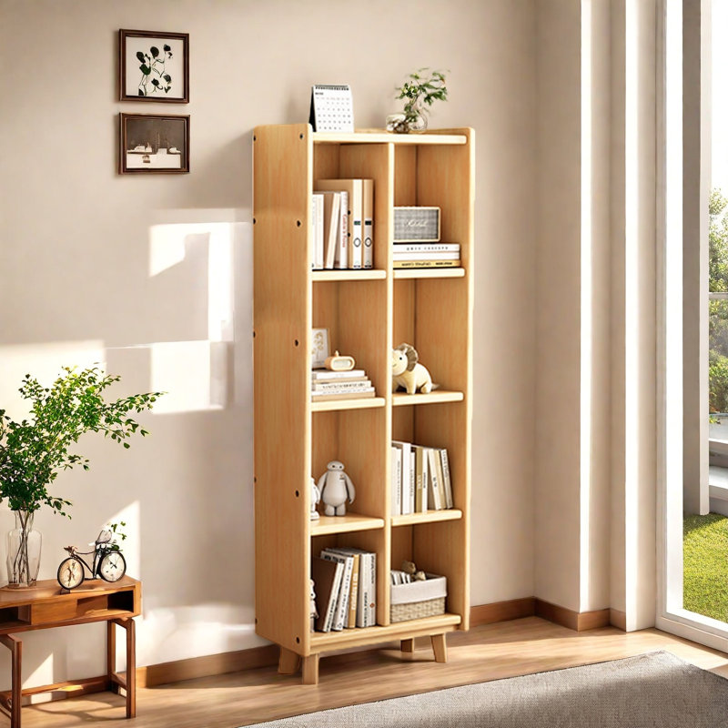 Classic and elegant bookcase, (5 Shelves) 60.2"H x 23.6"W x 11.8"D, Brown