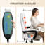 Fauteuil de bureau à massage à 7 points avec roues pivotantes et massage, blanc-643015895