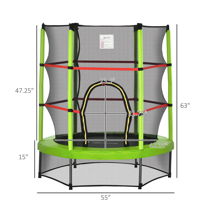 Trampoline pour enfants avec filet d'enclos