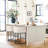 Vernon 27" H Counter Height Bar Stools Set Of 2, Modern Barrel Counter Stools With Backrest And Arms, Metal Frames, Linen Fabric Upholstered Accent Barstools For Kitchen Island-1506588674