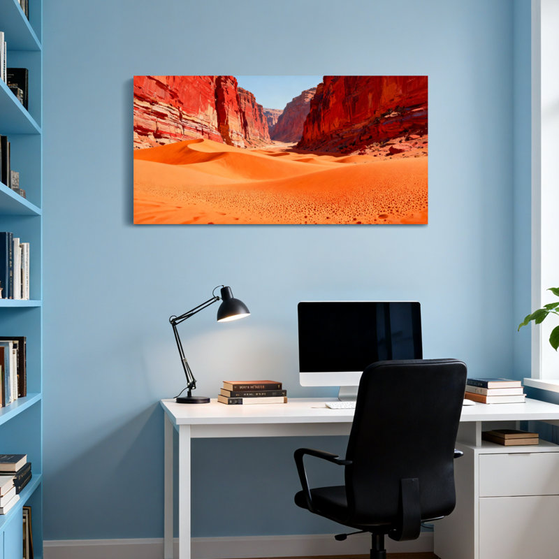 Paysage et nature, désert, canyon, dunes de sable, paysage de roches rouges, H 16 po x l 32 po