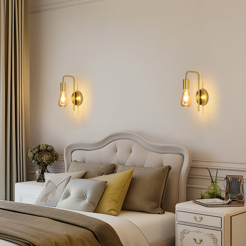 40W Vintage Wall Sconce, Gold