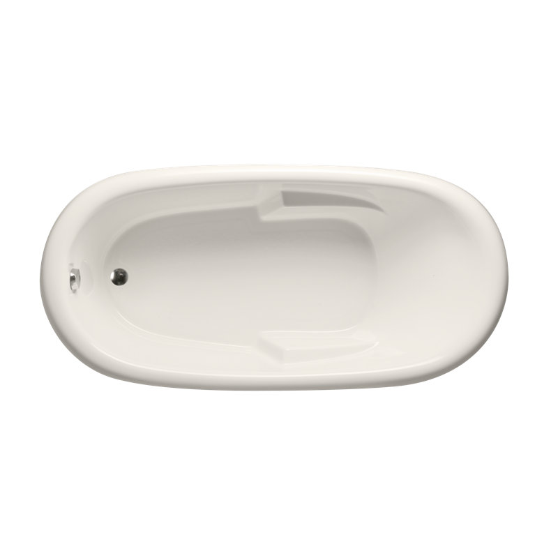 Arashi 72" x 40" Drop In Whirlpool Acrylic Bathtub, Biscuit