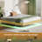Floating Bed Frame For King Bed, Oak, Wave Curve Wood Texture, Led Lighting, Metal Frame, Invisible Suspension, Weight - Supported Design Oak Colored Structure, No Box Spring, Immersive Lighting-1828002023-1828002020
