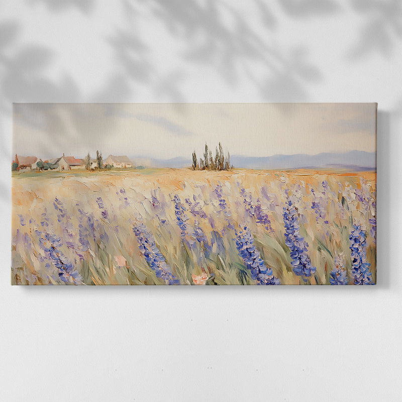 Botanical Series-CECXIV- Toile tendue avec châssis tendue, prête à être accrochée, H 21 po x l 41 po, Doré