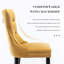 Chaise de salle à manger en velours capitonnée avec pieds en bois massif (ensemble de 6)-983480932