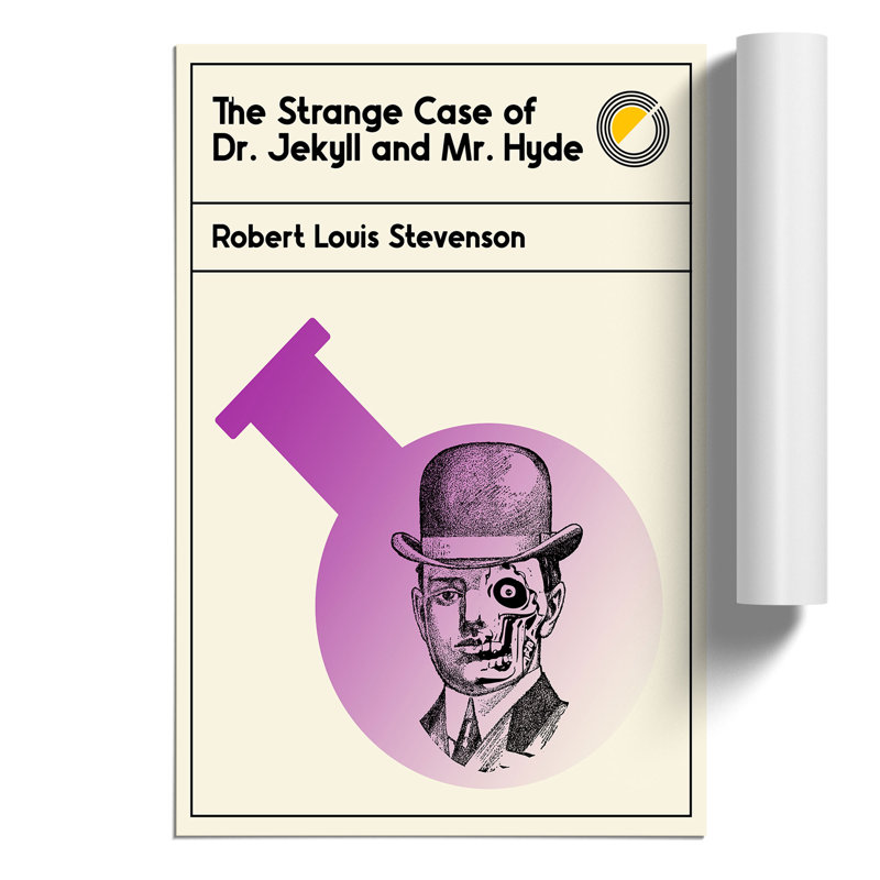 Book Cover the Strange Case of Dr Jekyll and Mr Hyde - Frameless Print, 30cm H x 21cm W x 0.1cm D