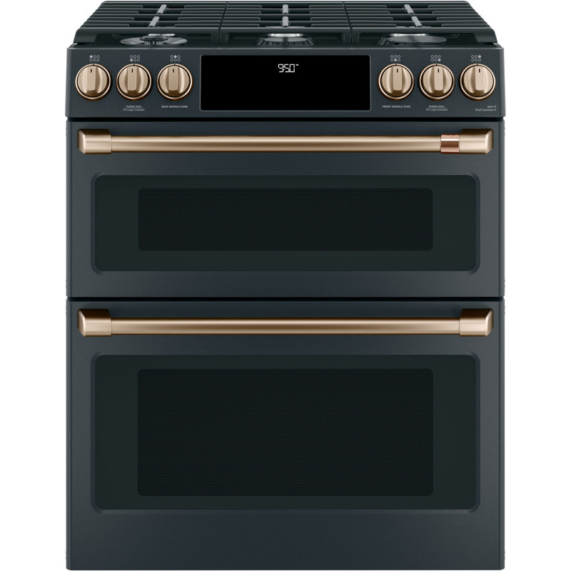 Front Control Gas Range Handle Kit, Brushed Bronze