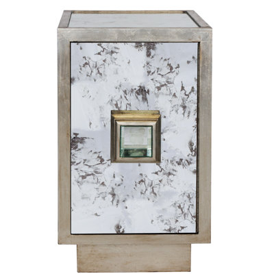 Savannah Mirrored Glass Top End Table