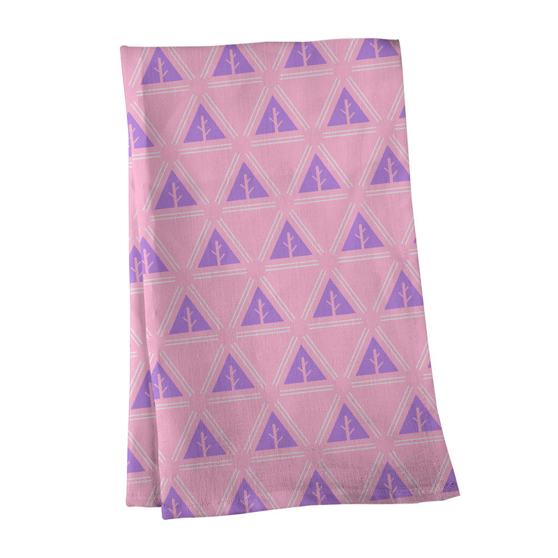 Theo Nath Tea Towel Kitchen Towel, Pink/Purple/White, Cotton Twill