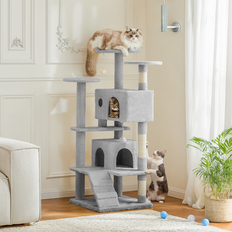 Arbre à chat, tour d'intérieur à plusieurs étages pour chat, salle de jeux pour animaux de compagnie avec grand appartement