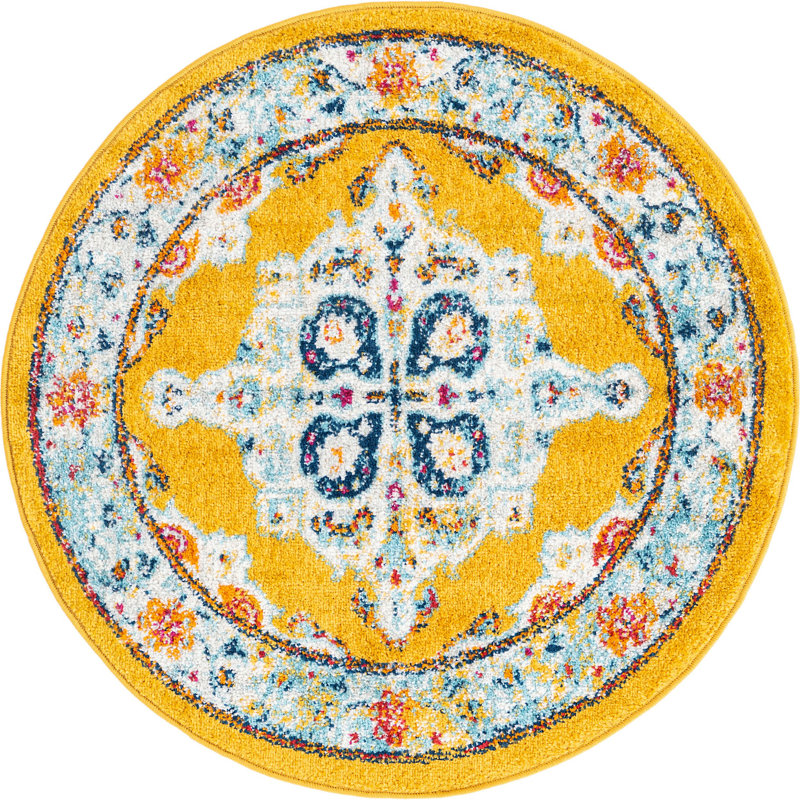Mirveta Oriental Indoor Rug, Round 3'3"