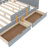 Kids Daybed Frame with Storage Drawers and Safety Guardrails,  Wood Daybed with Headboard and Hook Organizer, Gray, Full-654134730-654134724