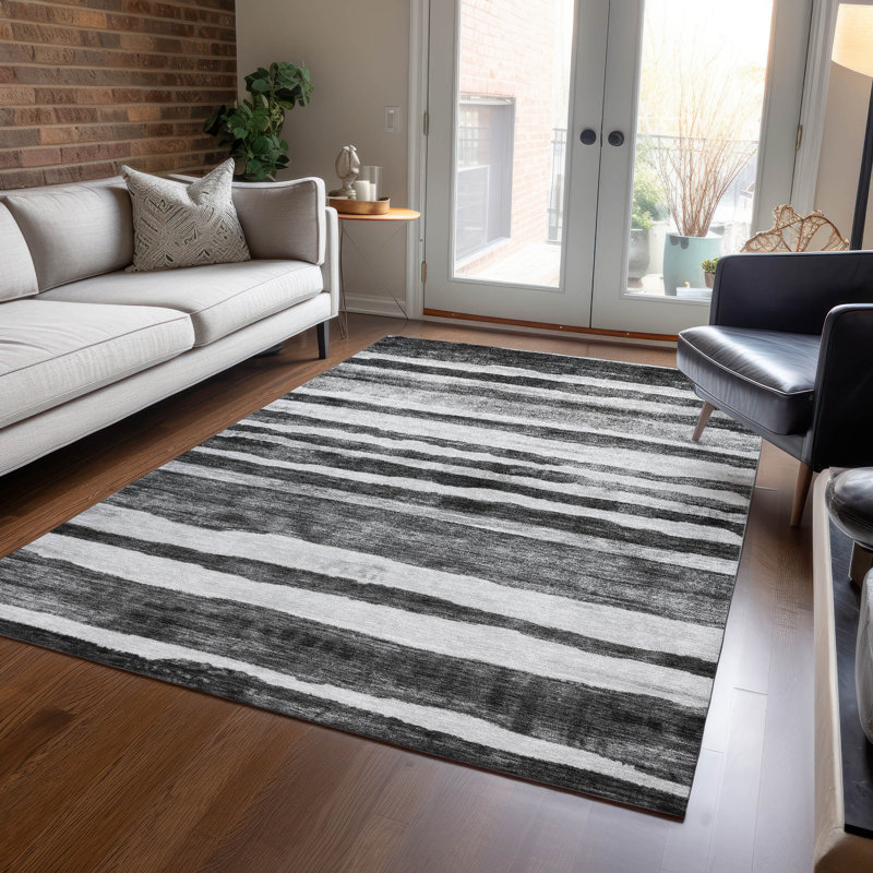 Tapis intérieur / extérieur gris Spinava , 5' x 7'6"