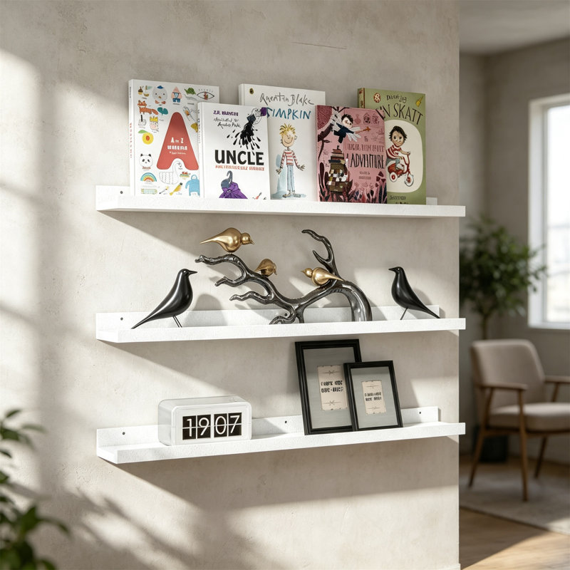 MDF Floating Shelf, White