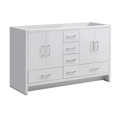 Fresca 60"" Free-Standing Double Sink Bathroom Vanity Base Only -  FCB9460WH-D