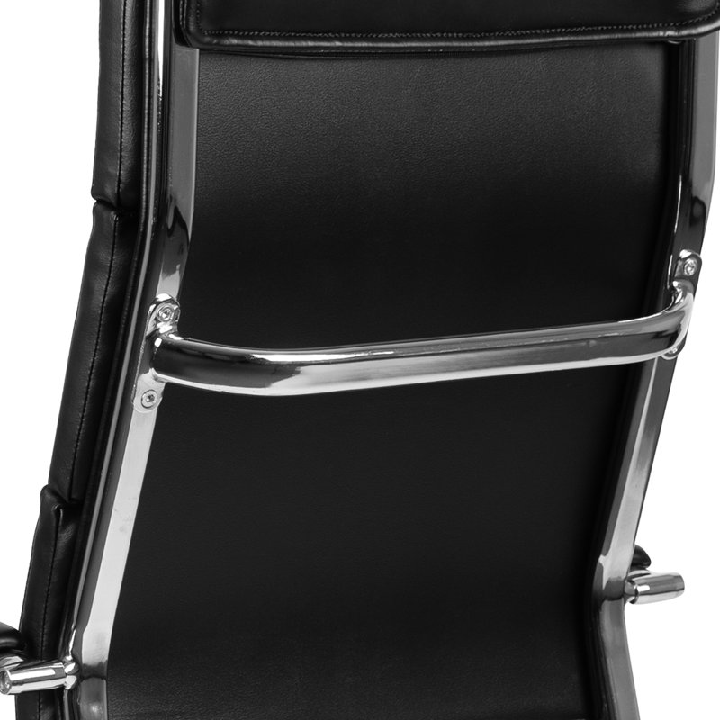 Fauteuil de direction pivotant à dossier haut LeatherSoft, Noir
