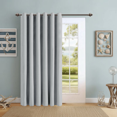 Aspire Homeware Linen 100% Blackout Single Panel Curtain for Noise Reduction and Light Blocking