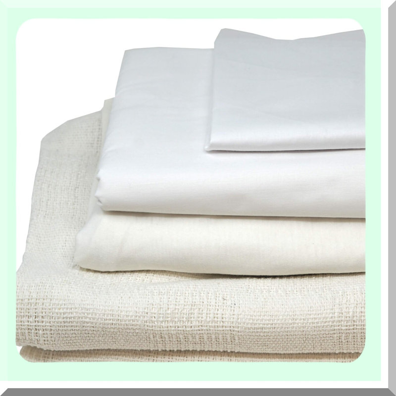 Hospital Comfort Bundle - White Premium Bedding Set with Top Sheet, Bottom Sheet, Pillow Case, and Blanket in a Bag