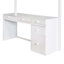 Lit mezzanine avec échelle, tablettes et bureau-777669176-777669183