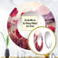 Perfectly Passionate Flowers Field - miroir mural décoratif floral, miroir rond rose, impression d'art en métal-99623780