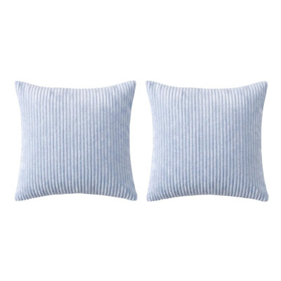 Simple Striped Plush Straight Plush Cushion Cover Pillow