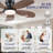 42 Inch Modern Indoor Low Profile Ceiling Fans With Lights And Remote/App-1142009924