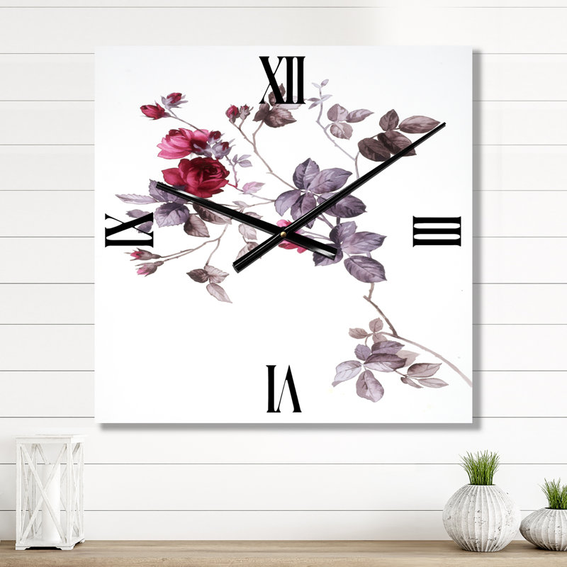 Horloge murale Wildflowers II, Petit