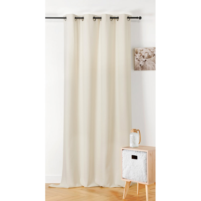 Nikkole Semi Sheer Curtain Single Panel, Ecru
